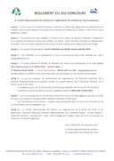 REGLEMENT DU JEU CONCOURS 2015