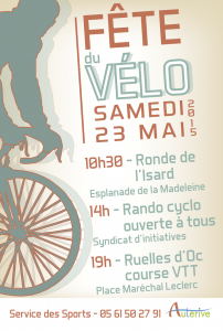 Fête du vélo à Auterive le Samedi 23 Mai 2015